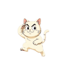 【敬礼猫⑨】（個別スタンプ：3）
