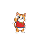 【敬礼猫⑨】（個別スタンプ：8）