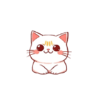 もちふわねこ（シロ）（個別スタンプ：1）