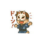 夏祭り 少年 屋台系スタンプ（個別スタンプ：1）