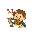 夏祭り 少年 屋台系スタンプ（個別スタンプ：2）