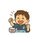 夏祭り 少年 屋台系スタンプ（個別スタンプ：4）