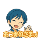 頑張るソフトテニス男子（個別スタンプ：15）