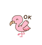フラミンゴ、日本語バージョン（個別スタンプ：3）