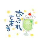 大きい筆文字 夏の挨拶 かわいいカラグル（個別スタンプ：13）