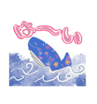 大きい筆文字 夏の挨拶 かわいいカラグル（個別スタンプ：17）