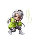 ちびダンサーのHIPHOPスタンプ（個別スタンプ：12）