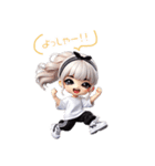 ちびダンサーのHIPHOPスタンプ（個別スタンプ：16）