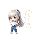 ちびダンサーのHIPHOPスタンプ（個別スタンプ：25）