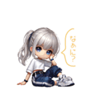 ちびダンサーのHIPHOPスタンプ（個別スタンプ：28）