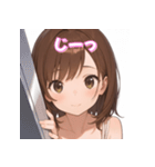 表情豊かな女の子 - かわいい日常スタンプ（個別スタンプ：1）