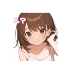 表情豊かな女の子 - かわいい日常スタンプ（個別スタンプ：3）