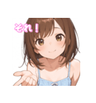 表情豊かな女の子 - かわいい日常スタンプ（個別スタンプ：4）