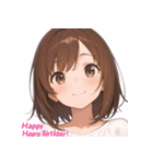 表情豊かな女の子 - かわいい日常スタンプ（個別スタンプ：22）