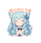 ふわもこネコちゃんの日常スタンプ（個別スタンプ：5）