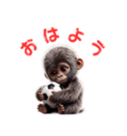 子供ゴリラ×サッカー！3Dリアル（個別スタンプ：13）
