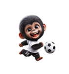 子供ゴリラ×サッカー！3Dリアル（個別スタンプ：16）