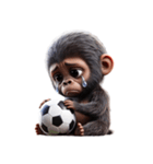 子供ゴリラ×サッカー！3Dリアル（個別スタンプ：30）