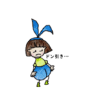 おかっぱ頭のバニーちゃん（個別スタンプ：2）