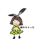 おかっぱ頭のバニーちゃん（個別スタンプ：5）