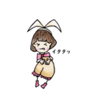 おかっぱ頭のバニーちゃん（個別スタンプ：10）