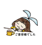 おかっぱ頭のバニーちゃん（個別スタンプ：11）