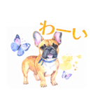 水彩を感じるわんこスタンプ（個別スタンプ：8）