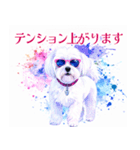 水彩を感じるわんこスタンプ（個別スタンプ：36）