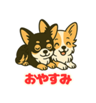 小さな黒と白茶のチワワたち2（個別スタンプ：3）