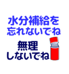 ずっと使えるデカ文字優しい気遣い 夏（個別スタンプ：12）