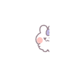 動くうしゃぎ！！1-2 紫色（個別スタンプ：18）