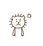ゆるっと棒ライオンスタンプ（個別スタンプ：4）