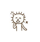 ゆるっと棒ライオンスタンプ（個別スタンプ：15）