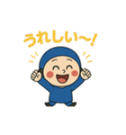 元気いっぱい！笑顔のブルーくんスタンプ（個別スタンプ：5）