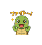 応援カメさんの元気スタンプ（個別スタンプ：1）