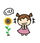 イニシャルR 女の子（個別スタンプ：14）