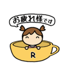 イニシャルR 女の子（個別スタンプ：27）