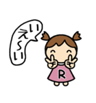 イニシャルR 女の子（個別スタンプ：32）
