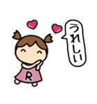 イニシャルR 女の子（個別スタンプ：34）
