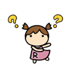 イニシャルR 女の子（個別スタンプ：35）