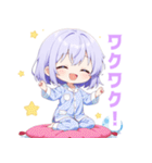 ナイトドリームの女の子スタンプ（個別スタンプ：6）