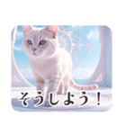 マンダラと幾何学模様の世界の猫ちゃん（個別スタンプ：8）