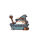 お風呂猫 魔法,（個別スタンプ：3）