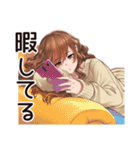 マイペース女子のあとでやる宣言♡（個別スタンプ：21）