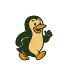 [アレンジ用]レトロアメリカンなペンギン（個別スタンプ：3）