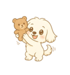 マルチーズくんとくまちゃん（個別スタンプ：4）