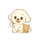 マルチーズくんとくまちゃん（個別スタンプ：7）