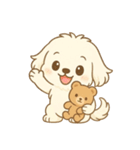 マルチーズくんとくまちゃん（個別スタンプ：9）