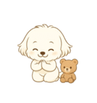 マルチーズくんとくまちゃん（個別スタンプ：11）
