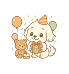 マルチーズくんとくまちゃん（個別スタンプ：18）